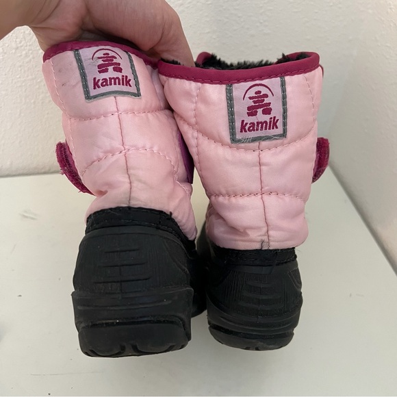 Kamik Snowbug3 Winter Boots Toddler Size 8 Pink Waterproof Insulated Snow Boots - Picture 3 of 6